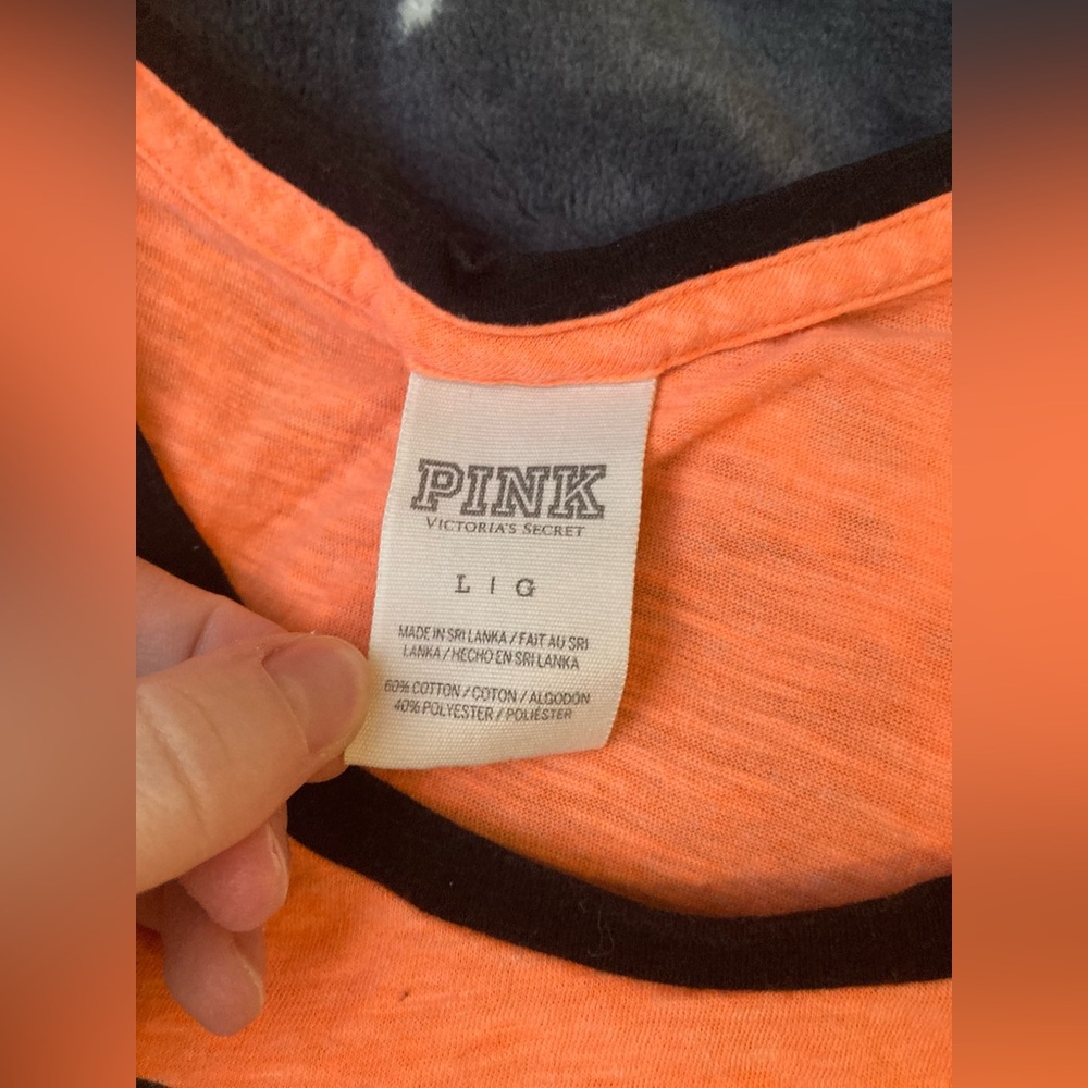 PINK VS Here For The Boos Orange Tank Size Large - Picture 3 of 4